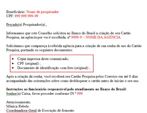 5 - Criação de senha de uso do Cartão Pesquisa