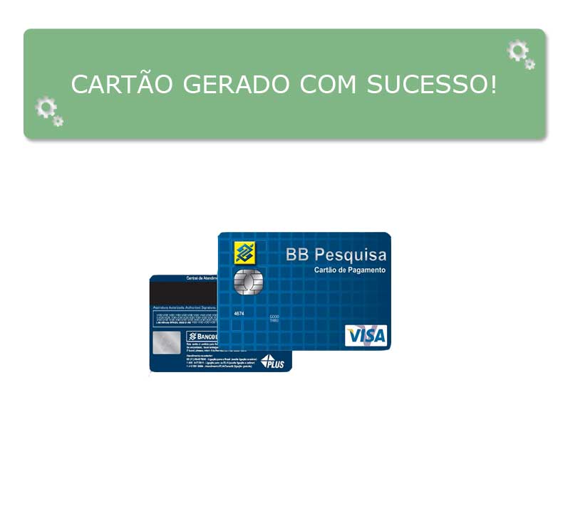 6 - Cartão preparado para receber créditos